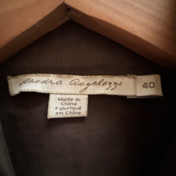 Beautiful Y2K Chocolate Brown | Sheer Button Down | Lapel Collar | Size EU 40 - Picture 5 of 11